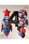 Superman Concept 4-Year-Old Balloon Set - 11 Piece Superman Birthday Balloon Set