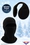 Winter Black Fleece 2-Piece Set: Balaclava + Neck Type Ear Muff Outdoor Cold Weather Protector