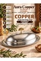 Forged Copper Kayık Presentation Plate with Lid Service Presentation Tray Sn-00003-40 cm Silver Color