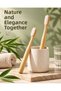 Natural Bamboo Toothbrush Set – Unpainted Bamboo Body, Ergonomic Grip, Daily Oral Care