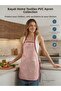 Red Gingham Waterproof Pvc Oilcloth Apron - 1 Piece 50 cm Apron |   Waterproof Apron with Piping