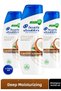 Deeply Moisturizing Anti-Dandruff Coconut Oil Shampoo 330 ml X 3 Pcs