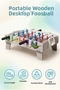 Wooden Desktop Foosball Table 53 cm Portable 2+2 Game Handles Skill-Enhancing Fun Foosball Table