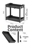 2-Tier Bathroom Organizer Black, Under-Cabinet Organizer, Makeup Cosmetic Organizer - 5