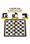 Magnetic chess set 30x30 cm foldable portable marble patterned chess set - 4