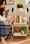 Wooden Bathroom Organizer - 3-Compartment Multi-Purpose Wooden Detachable Shelf for Detergents, Towels, Makeup Organizer - 4