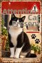 Caution There Is a Cat Black and White Cat Retro Metal Wall Sign 30X40 cm