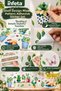 2 Sheets Adhesive Wall Sticker Set with Shelf and Potted Plants Decorative Cactus Flower - 5