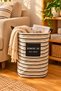 Foldable Canvas Fabric Laundry Basket 35X35X45 cm Toy and Dirty Laundry Basket Home Organizer - 7