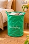 Foldable Canvas Fabric Laundry Basket 35X35X45 cm Toy and Dirty Laundry Basket Home Organizer