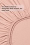 Single Cotton Combed Breathable Fabric Elastic Bed Sheet 1 Piece Pillowcase Gift Salmon - 5