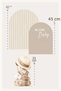 Baby Boy Sitting on a Hat, Brown-Beige Welcome Baby 3-Piece Tabletop Standing Board Set - 2