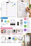 Metal Body Adhesive Reminder Planning Board Writing Board 29X29Cm Pen and Magnets Included Pc466 - 4