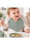 Pink Green Floral Baby Bib Set of 2