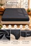 Anthracite 100% Organic Cotton Elastic Bed Sheet 180X200 + 30 cm - 2