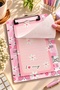 Cat Patterned Secretary's Notepad 15X22 cm – 38 Sheets Lined Notepad - Pink - 2