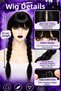 Halloween 2-Piece Costume Set Wednesday Style Double Braided Black Wig 55 cm + Stitched Hand Figure - 5