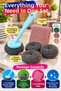 4-Piece Super Set Dishwashing Wire Brush with 3 Spare Wire Brushes and Cloth for Pots and Pans Kitchen Cleaning Set - 6