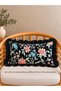 Roza Floral Patterned Ruffled Black Kırkent Case - 2