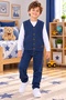 Ss Gi̇yi̇m Boys' Knitted Sweater Vest – Buttoned V-Neck Sweater