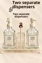 Duonest Glass Liquid Soap Dispenser and Detergent Dispenser Set with Stand 2 × 500 ml Countertop Organizer with Pump and Sponge Compartment - 7