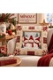 Winter Tale New Year Christmas Collection 4-Piece Throw Pillow Cover Set - Patchwork Look Digital Printed Sofa Decor Decorative Throw Pillow Cover Set - 6