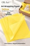 A4 Pelur Paper Yellow 600 Pieces – Gift Packaging, Box Decoration, and Hobby Paper
