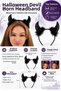 Halloween Halloween Devil Horn Crown Black Furry Devil Horn Costume Cosplay Hair Accessory - 2