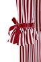 Bordo %100 Pamuklu Çizgili Kadife Kurdeleli Örme Pijama Takımı THMAW27PT00238 - 3