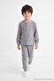 Gray 100% Cotton Quality Boys' Pajama Set Tkdaw27Pt00030 - 4