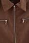 Trendyol Studio Brown Zippered Suede Blazer Jacket Twoaw27Bc00048 - 3