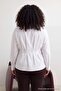 White Wide Collar Lace-Up Stylish Woven Oversize Shirt Tbbaw27Ax00030 - 3