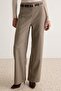 Brown Plaid Flat-Leg Woven Trousers Twoaw27Pl00144 - 3