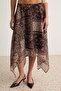 Ethnic Patterned Low-Waisted Asymmetrical Midi Chiffon Skirt Twoaw27Et00057 - 4