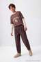 Brown Flexible Fabric Boys' Barrel Fit Jean Trousers Tkdaw27Je00015