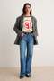 Blue High Waist Wide Leg Jeans Twoaw27Je00324 - 2