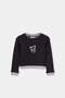 Black Girl's Printed Knitted T-Shirt Tkdaw27Ts00022 - 7