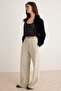 Taş Wide Leg/Wide Cut Double-Sided Folded Waist Detailed Knitted Thick Sweatpants Twoaw27Ea00021 - 3