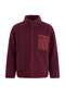 Winter Essentials Plum Thick Fleece Zippered High Collar Pocket Knitted Sweatshirt Tbbaw26Ao00022