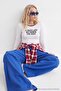 Ecru Slogan Printed Fitted/Cotton Stretch Knitted T-Shirt Twoaw27Ts00069 - 3