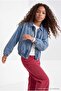 Blue Denim Jacket Tkdaw27Ce00009 - 3