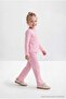 Pink Ribbed Flexible Girls' Plain Knitted Bottom - Top Set Tkdaw27Au00047 - 5