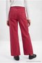Burgundy Stretch Fabric Girls' Wide Leg Jean Trousers Tkdaw27Je00003 - 3