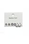 Steel Six Roman Numeral Ring Earring Set of 6 - 3