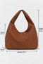 Tan Suede Women's Shopper Shoulder Bag – Soft Form Vintage Model - 2