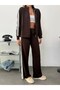 Modal Striped Zippered Suit - 5