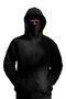 Ninja Masked Unisex Fleece Sweatshirt – Thick 3 Thread Fabric, K Hooded Warm Cardigan