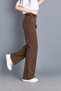 Women's High Waist Belted Front-Embellished Seasonal Wide-Letteed Fabric Pants - 3