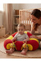 Red and Yellow Baby Sitting Support Cushion with Toys Baby Seat