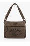 Casual Shoulder Bag Cotton Postman Laptop School Travel Daily Vintage Retro Brown